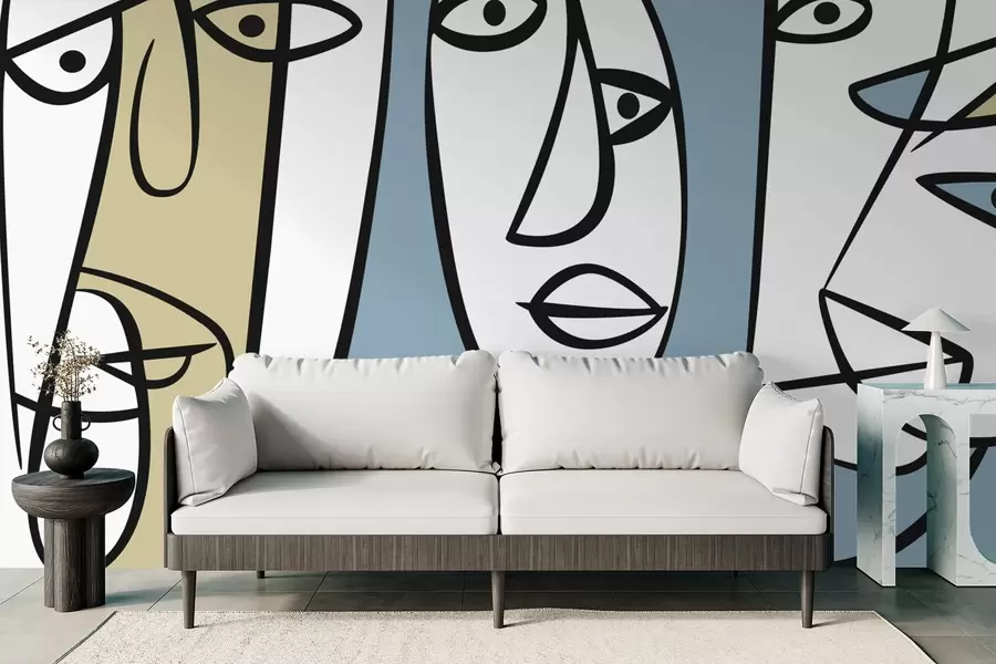 Carta da parati Moderno Facce astratte n. w05504v1