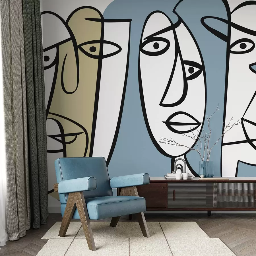 Carta da parati Moderno Facce astratte n. w05504v1