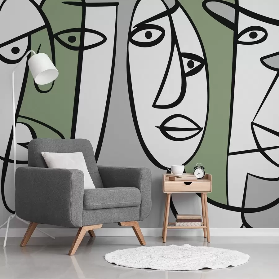 Carta da parati Moderno Facce astratte n. w05504v2