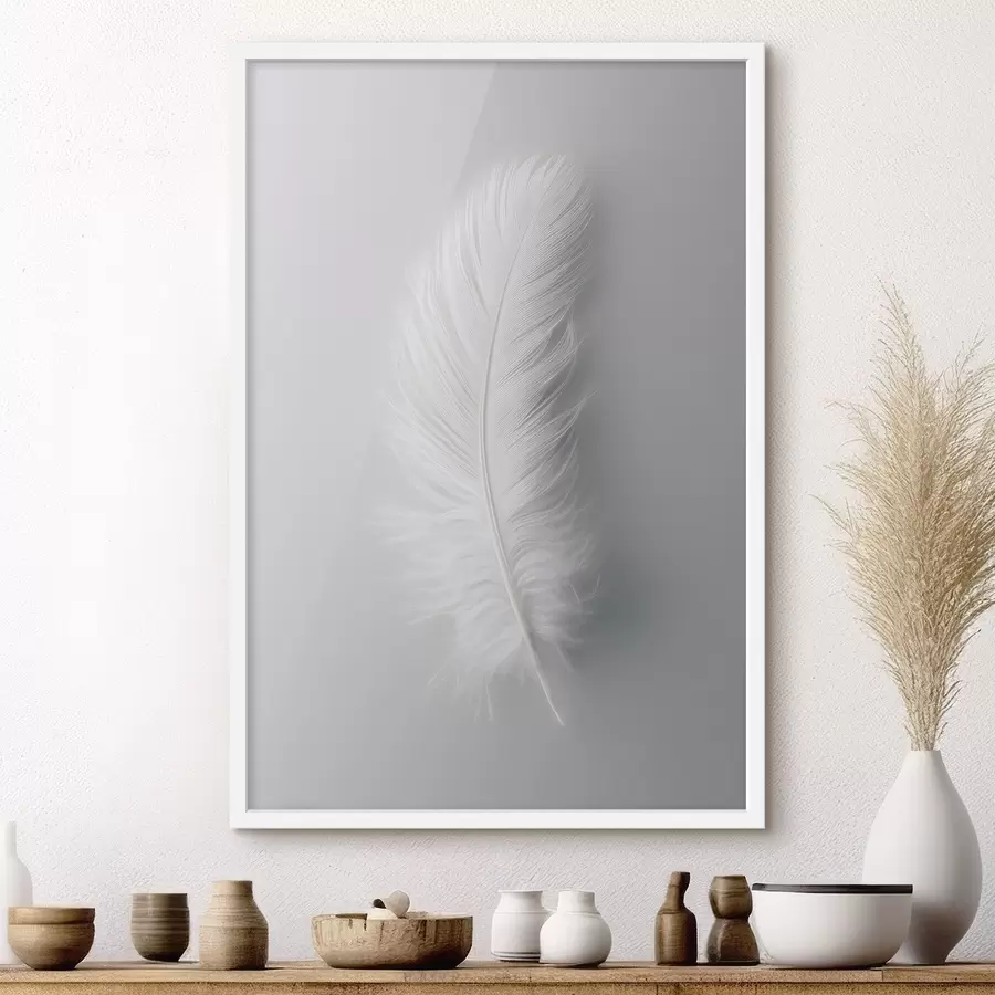 carta da parati un'elegante piuma di cigno nr. f48782