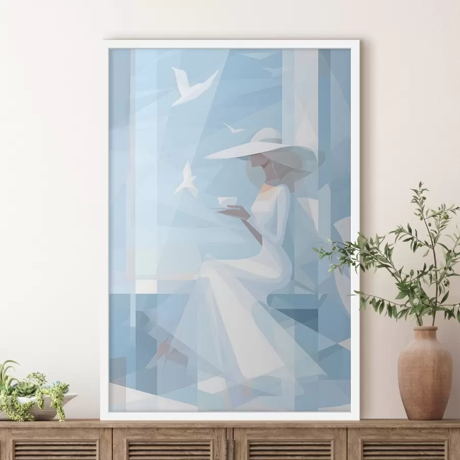 carta da parati caffè mattutino in riva al mare nr. f48792