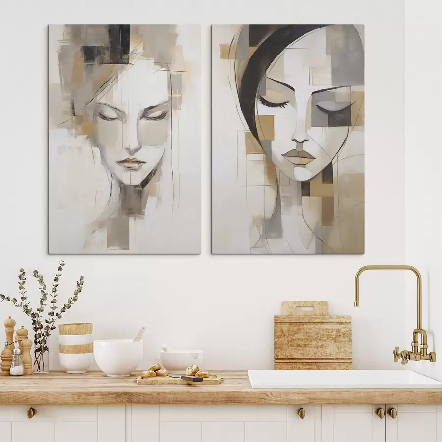 carta da parati Ritratto femminile astratto nr. m30337