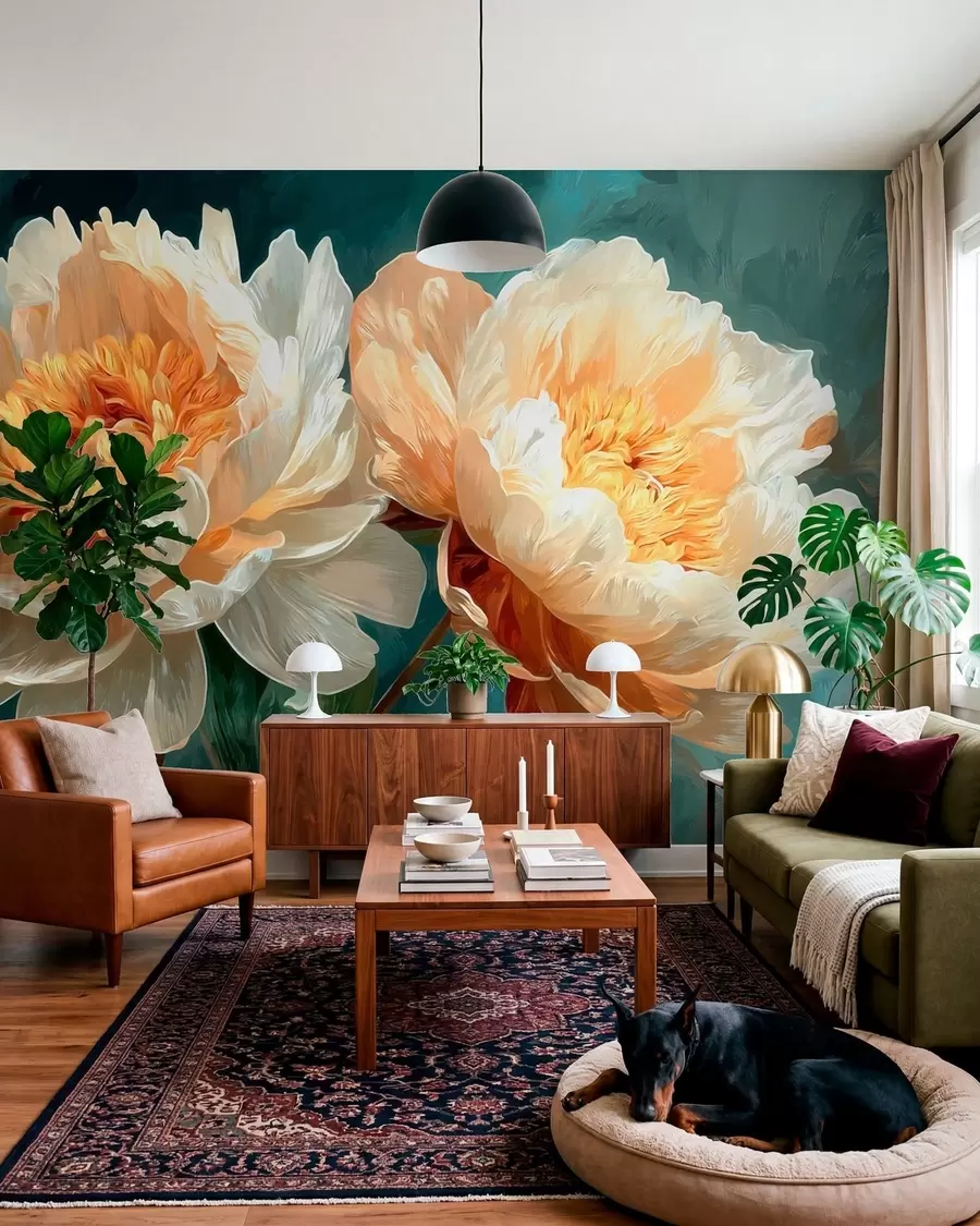 Carta da parati Floreale Peonie n. w05338