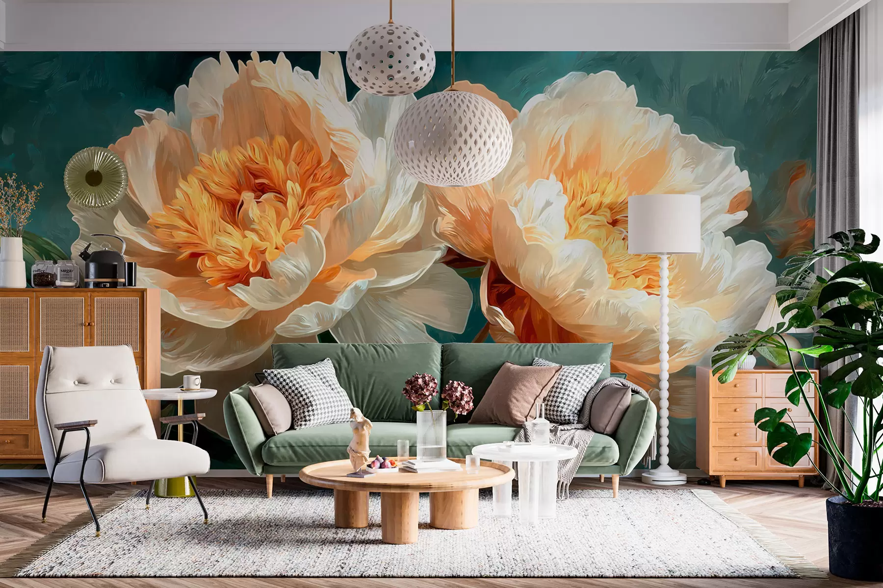 Carta da parati Floreale Peonie n. w05338