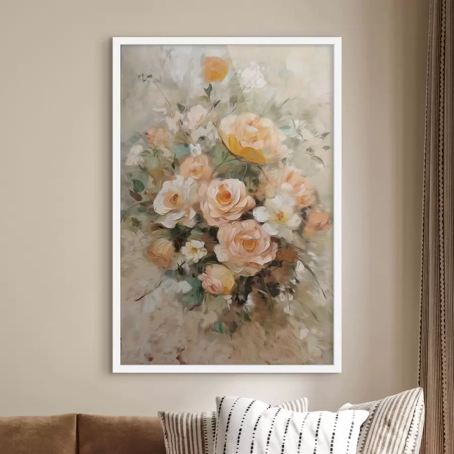 carta da parati Fiori in stile pittura a olio nr. f48944