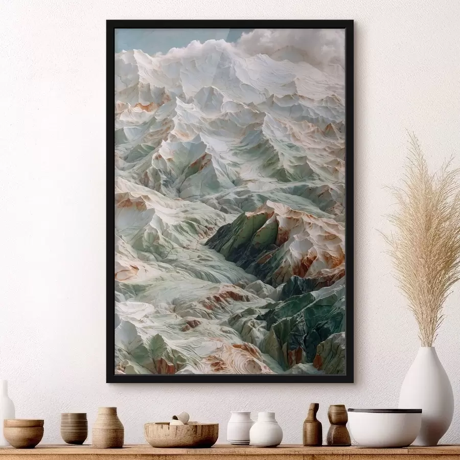 carta da parati Rilievo montuoso astratto in tonalità chiare nr. f48828