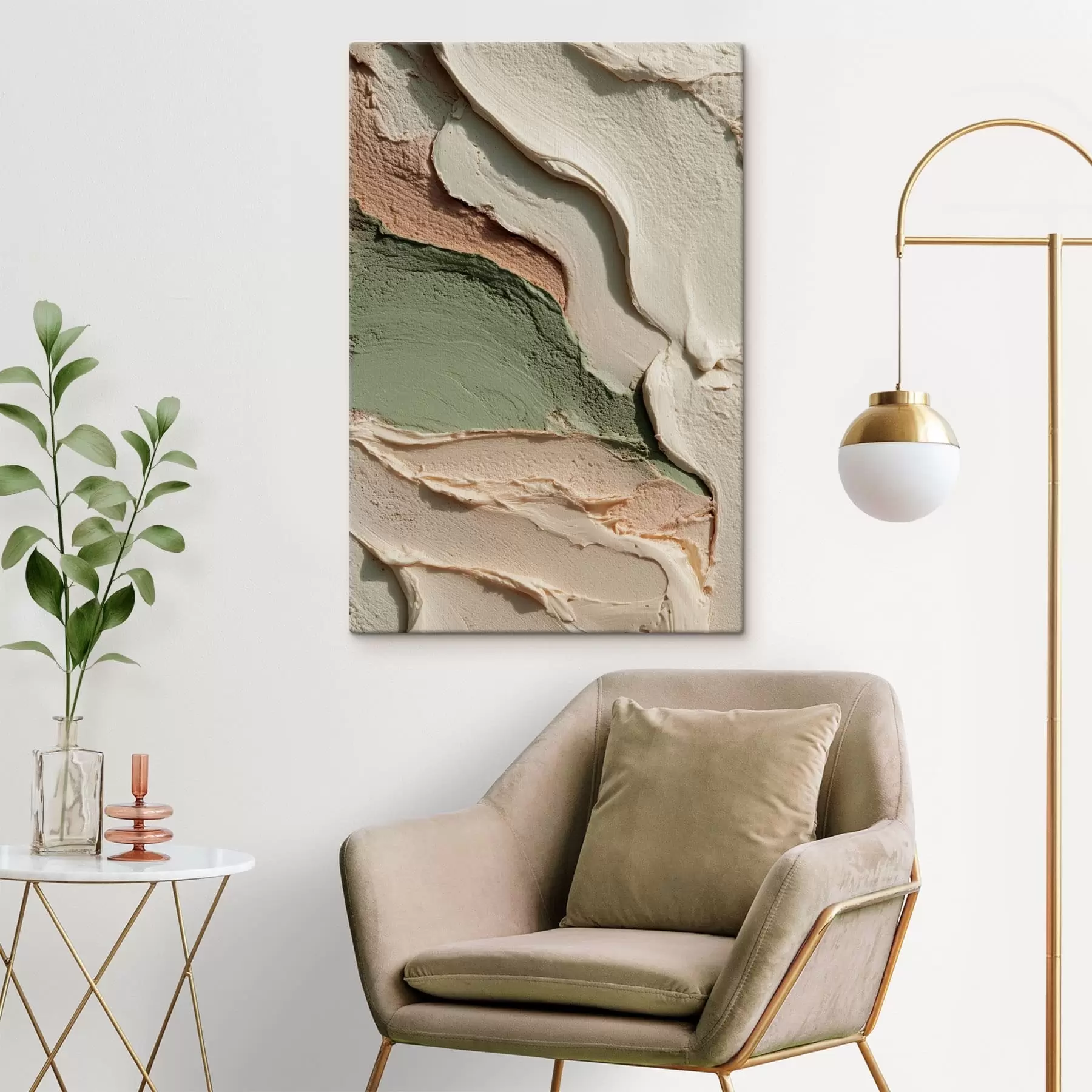 Quadro Pennellate in stile impasto dai toni naturali nr. s48798
