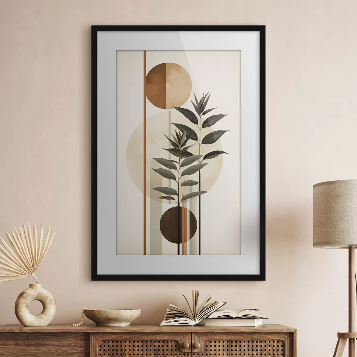 Poster Piante astratte con cerchi e linee f48928