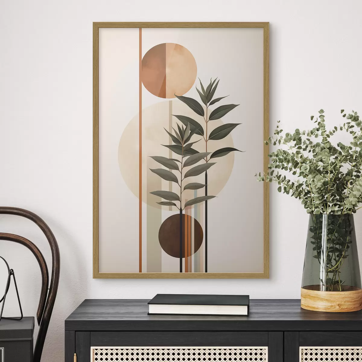 Poster Piante astratte con cerchi e linee f48928