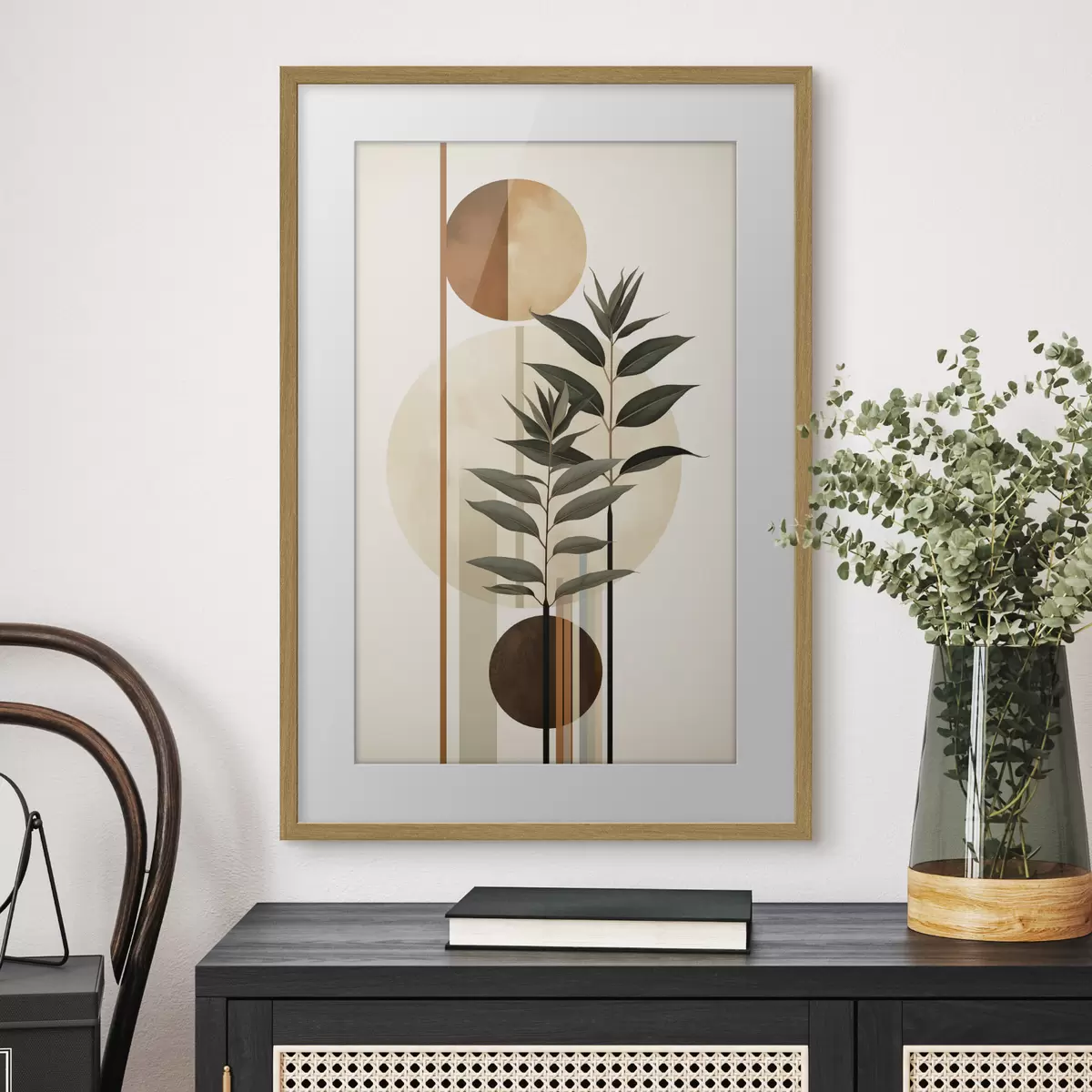 Poster Piante astratte con cerchi e linee f48928