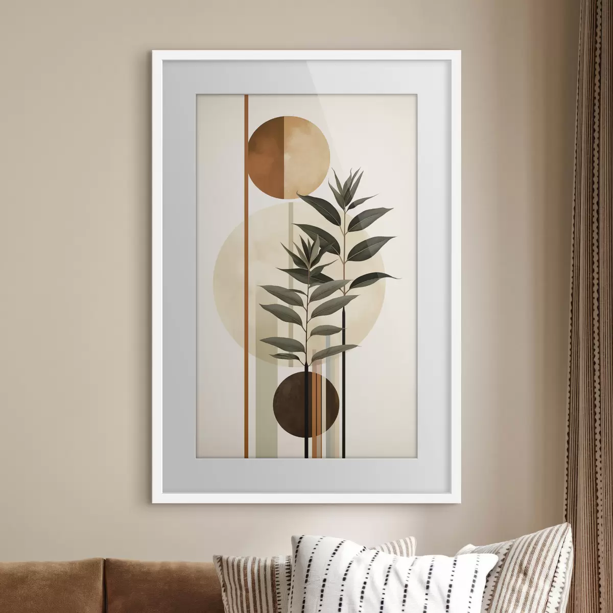 Poster Piante astratte con cerchi e linee f48928