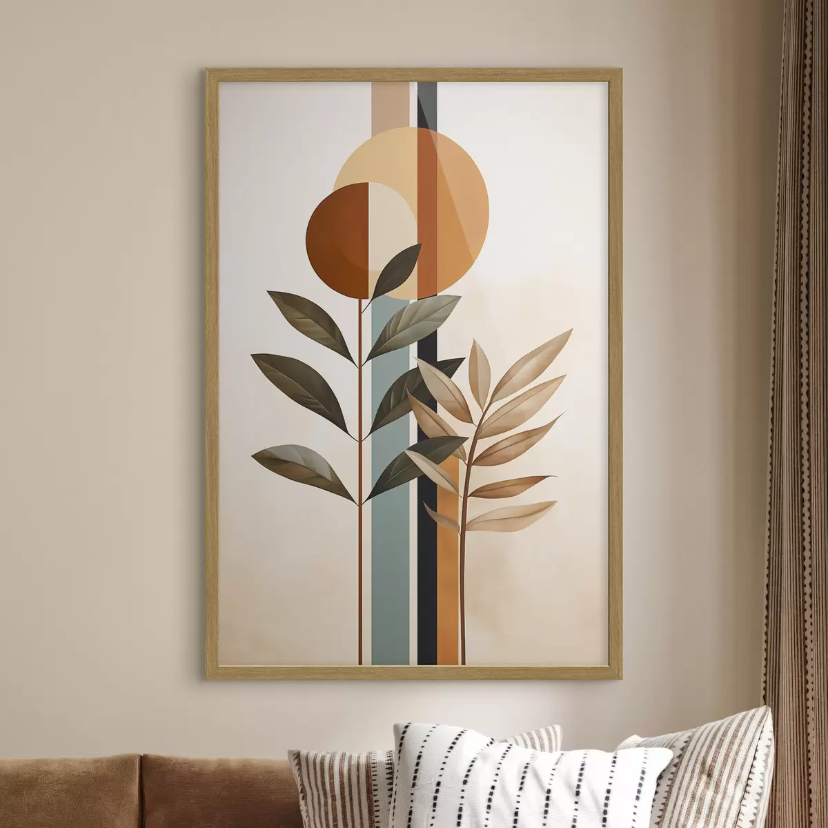 Poster Piante astratte con cerchi e linee f48929