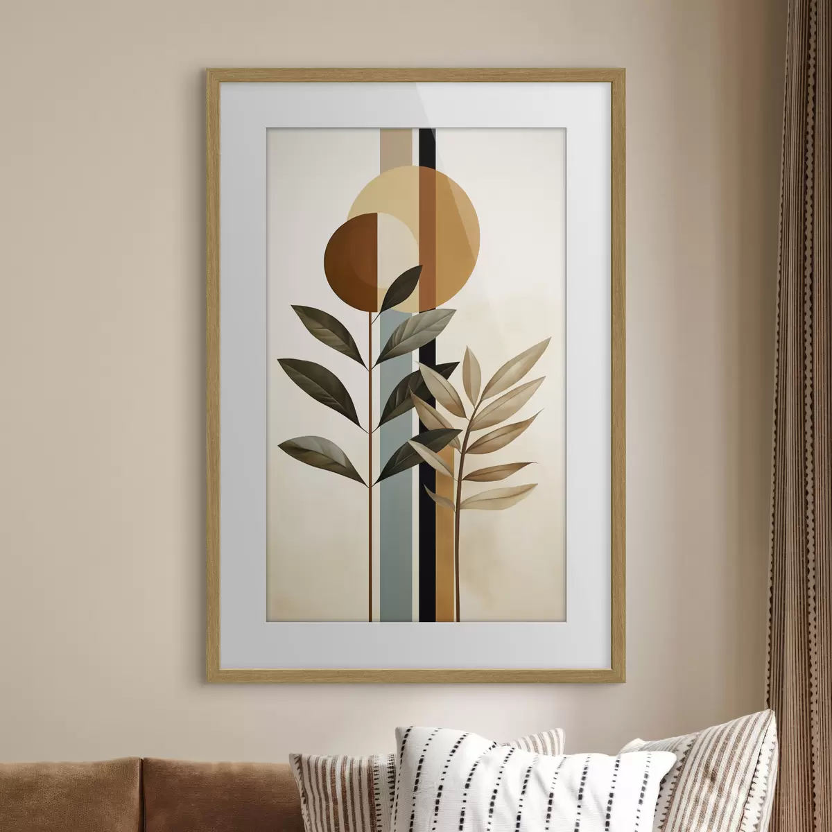 Poster Piante astratte con cerchi e linee f48929