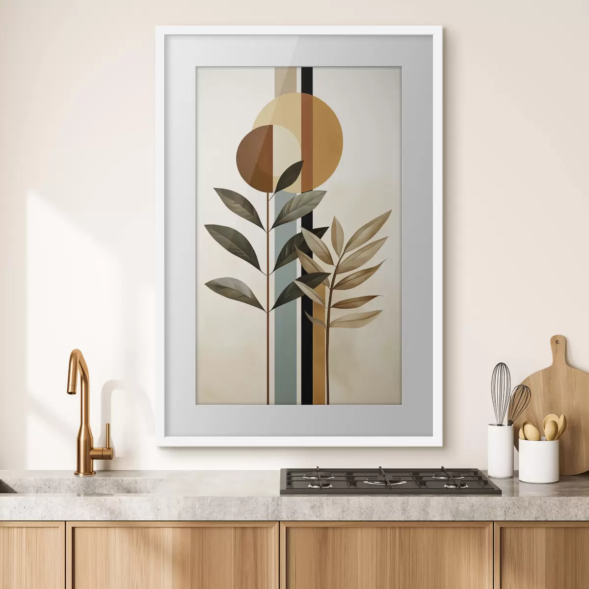 Poster Piante astratte con cerchi e linee f48929