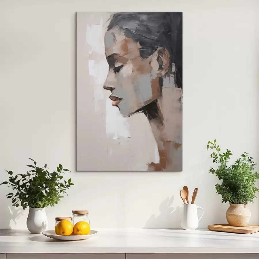 carta da parati Ritratto femminile astratto imitazione di dipinto nr. s48976