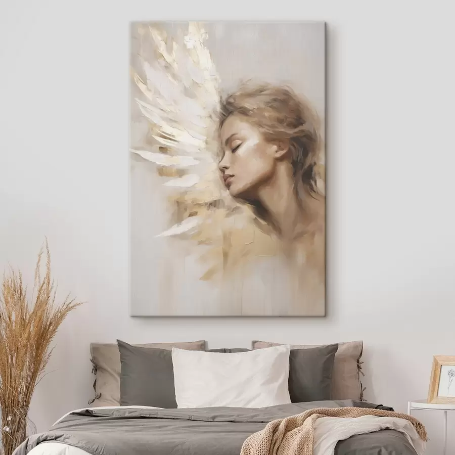 carta da parati Ritratto di una ragazza con un'ala d'angelo nr. s48979