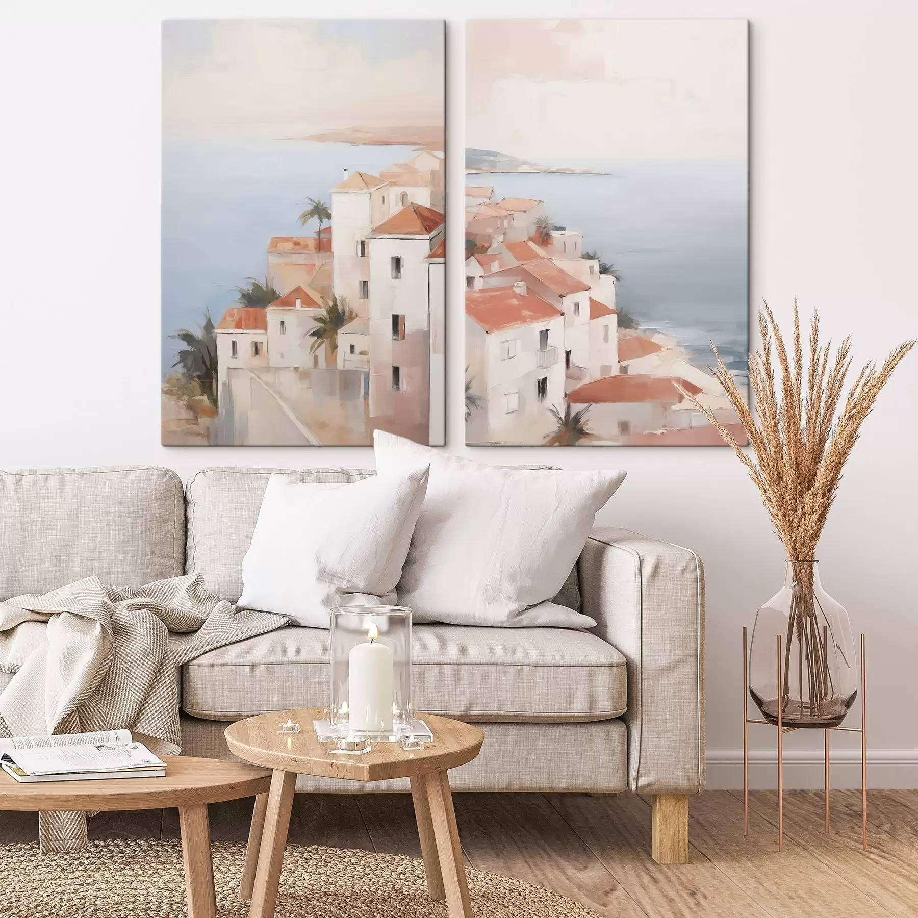 carta da parati Paesaggio di una città sul mare nr. m30406