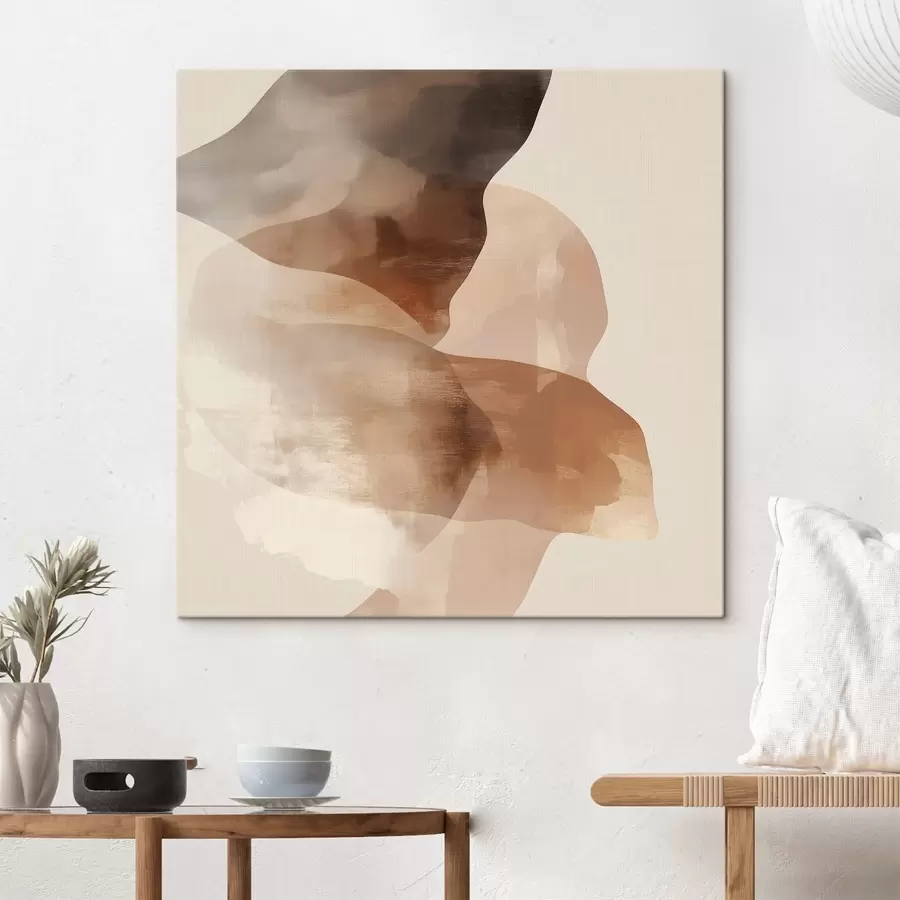 carta da parati Composizione astratta nei toni caldi del marrone-beige nr. s48835