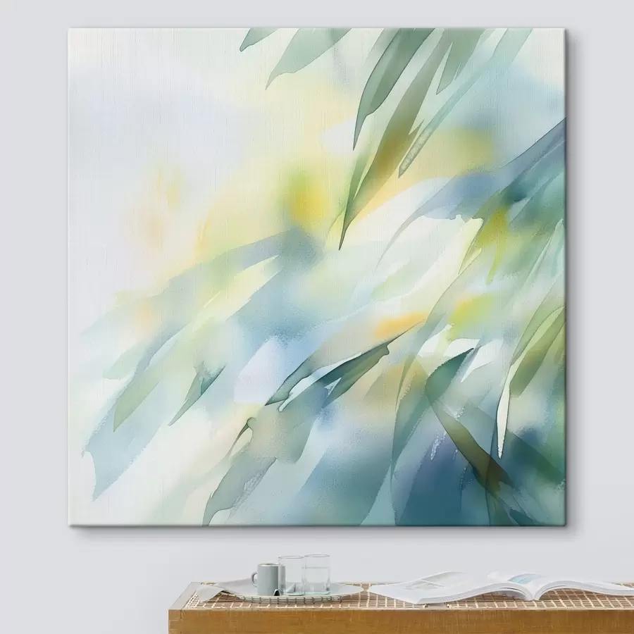 carta da parati Forme naturali sfocate e delicate sfumature turchesi in uno stile artistico da poster nr. s48850