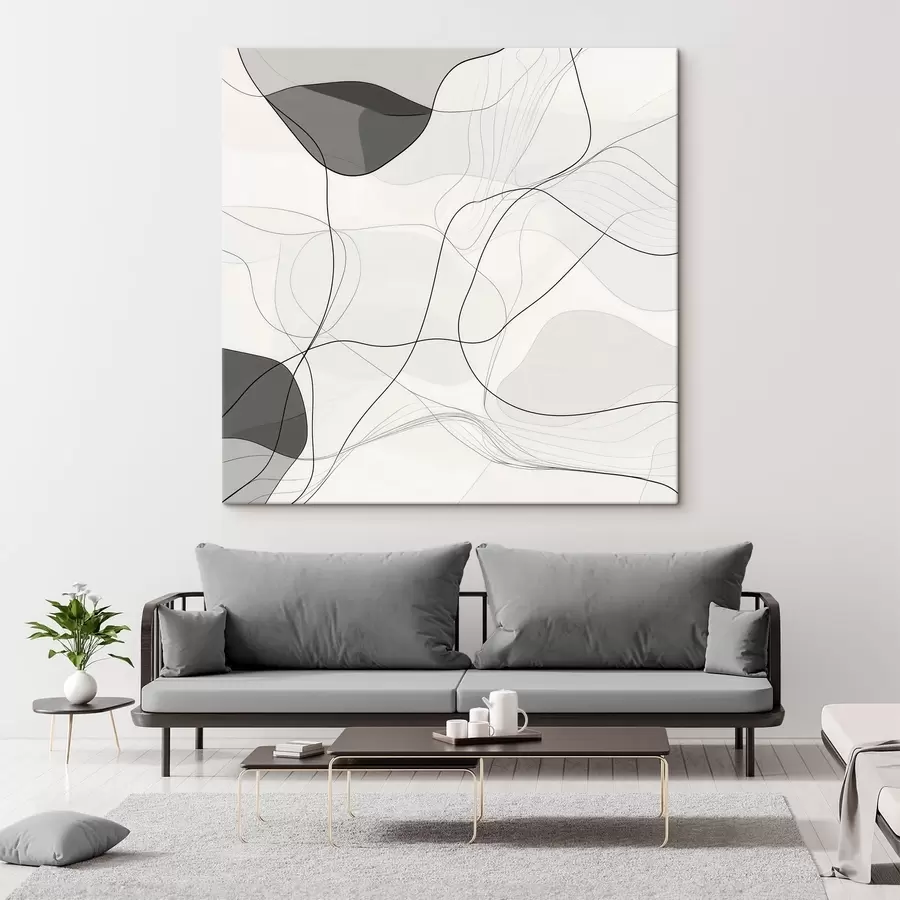 carta da parati Scena astratta minimalista caratterizzata da linee sottili e ombre tenui nr. s48853