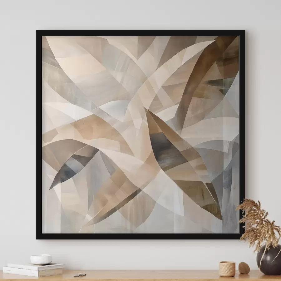 carta da parati Motivi floreali dai toni caldi e naturali in stile poster artistico nr. f48847