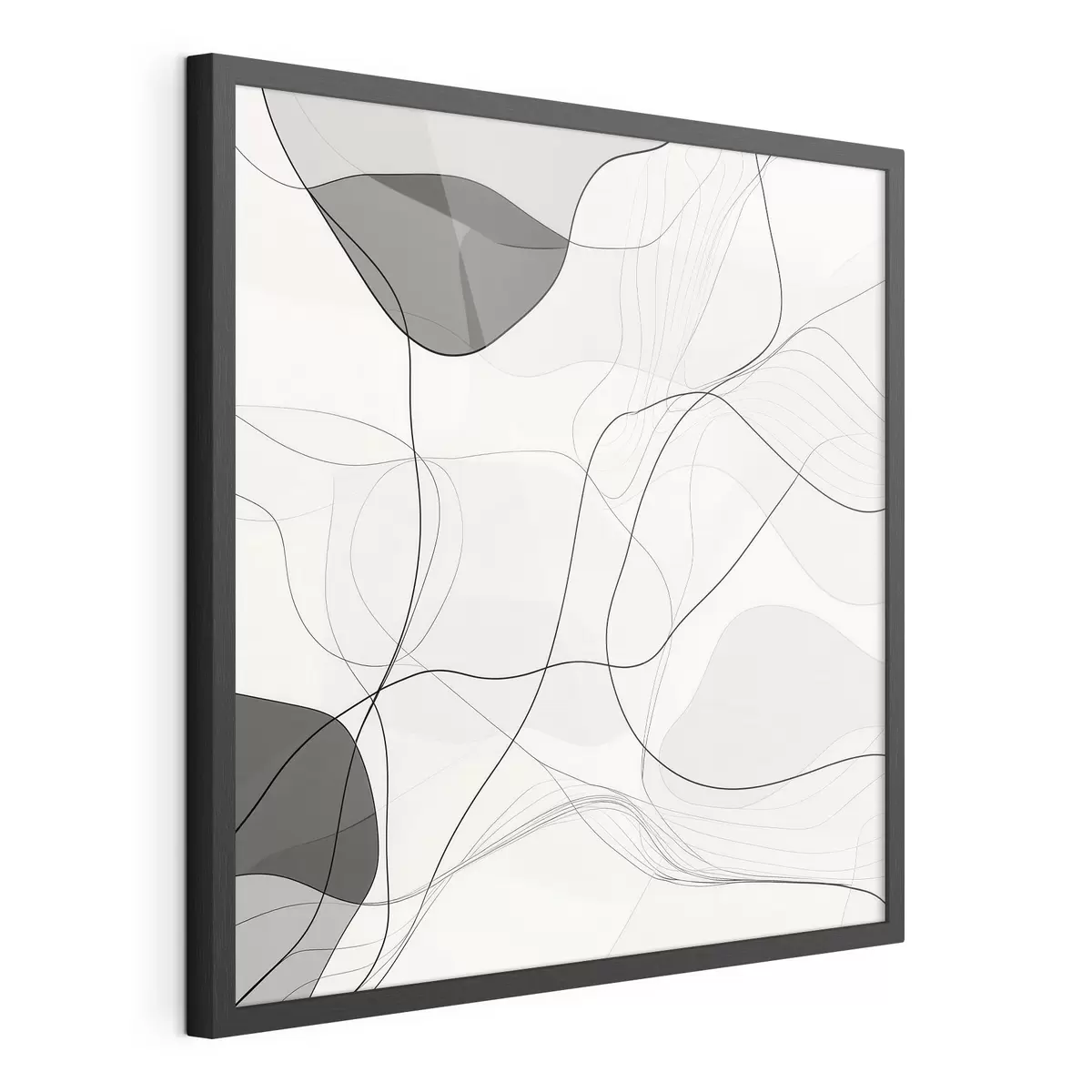 Poster Scena astratta minimalista caratterizzata da linee sottili e ombre tenui f48853