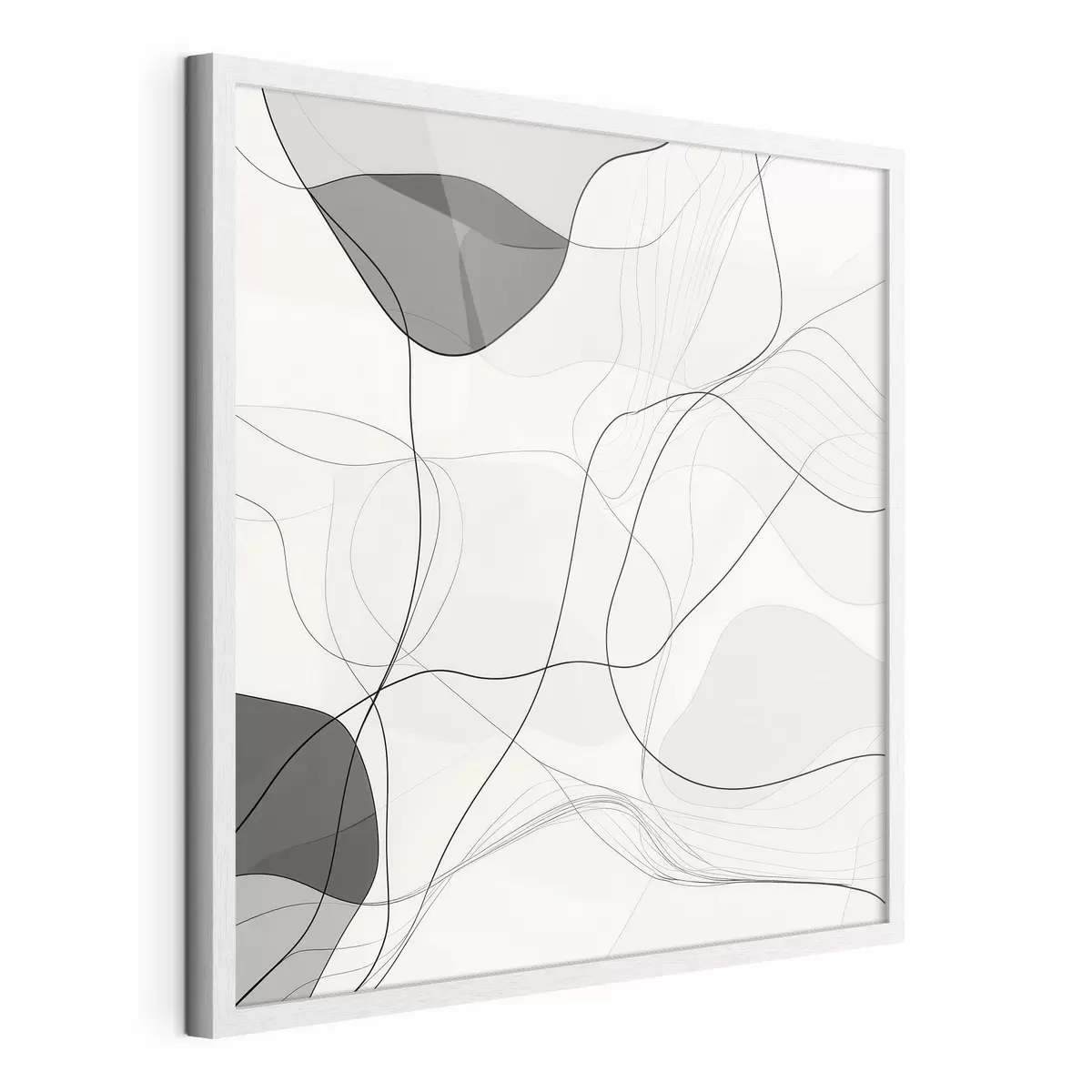 Poster Scena astratta minimalista caratterizzata da linee sottili e ombre tenui f48853