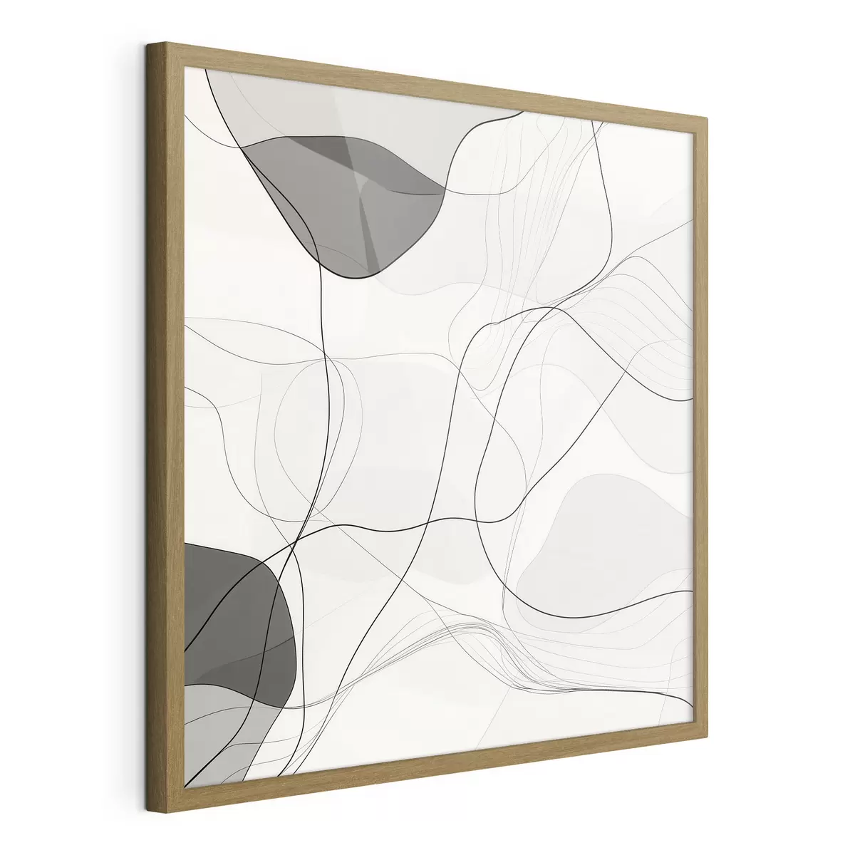Poster Scena astratta minimalista caratterizzata da linee sottili e ombre tenui f48853