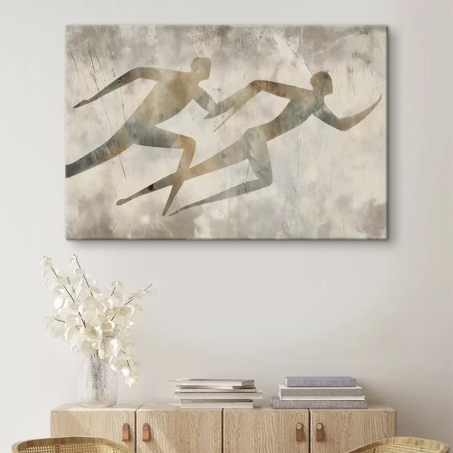 carta da parati astrazione di due figure in corsa nr. s49005