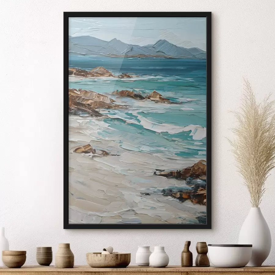 carta da parati paesaggio marino con scogliere nr. f48995