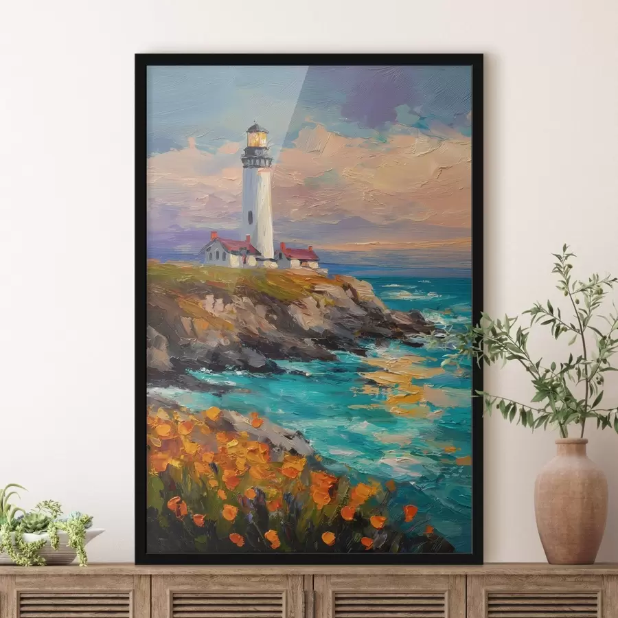 carta da parati un pittoresco faro nr. f49003