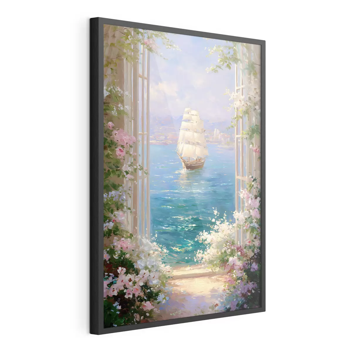 Poster una veduta floreale della nave f49004