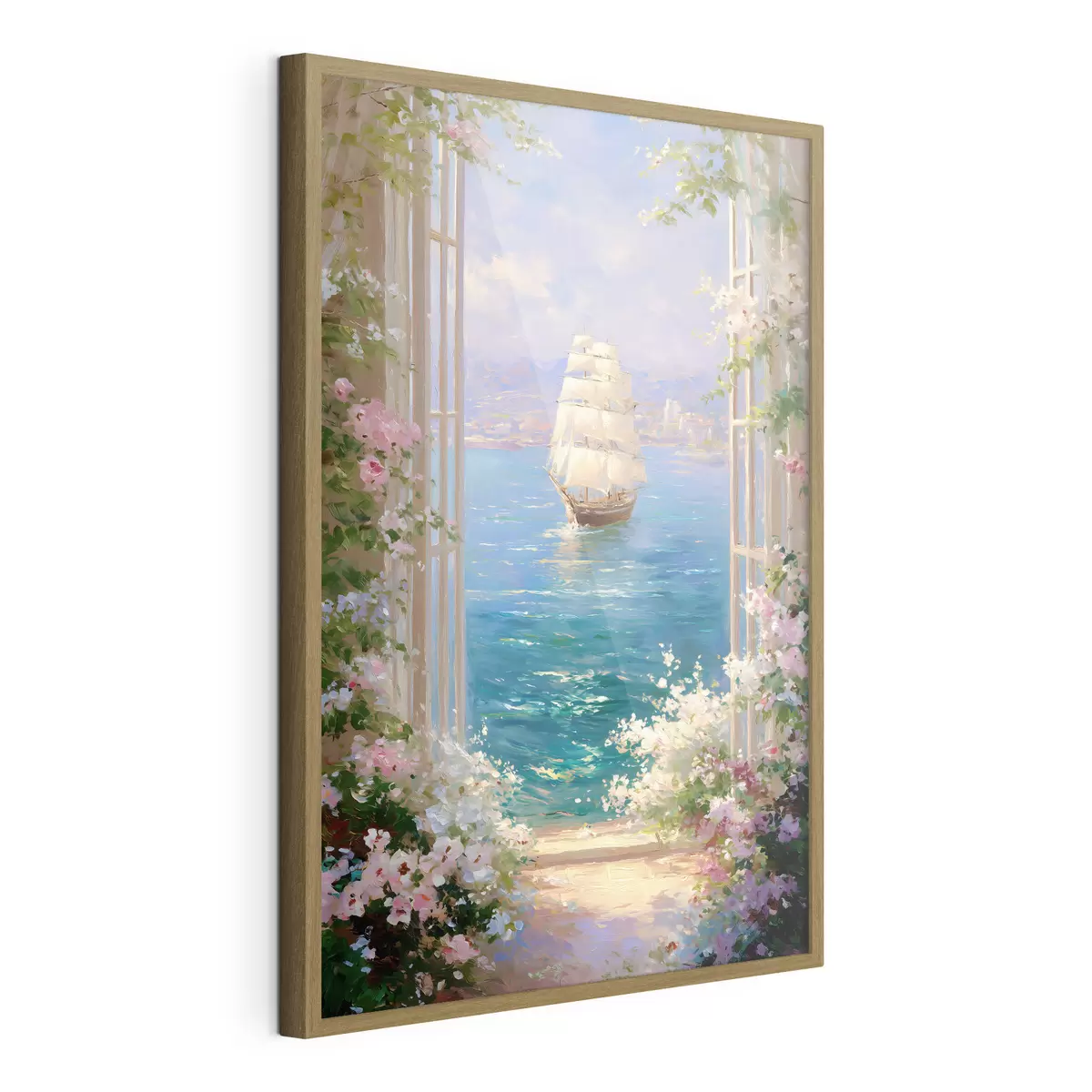 Poster una veduta floreale della nave f49004