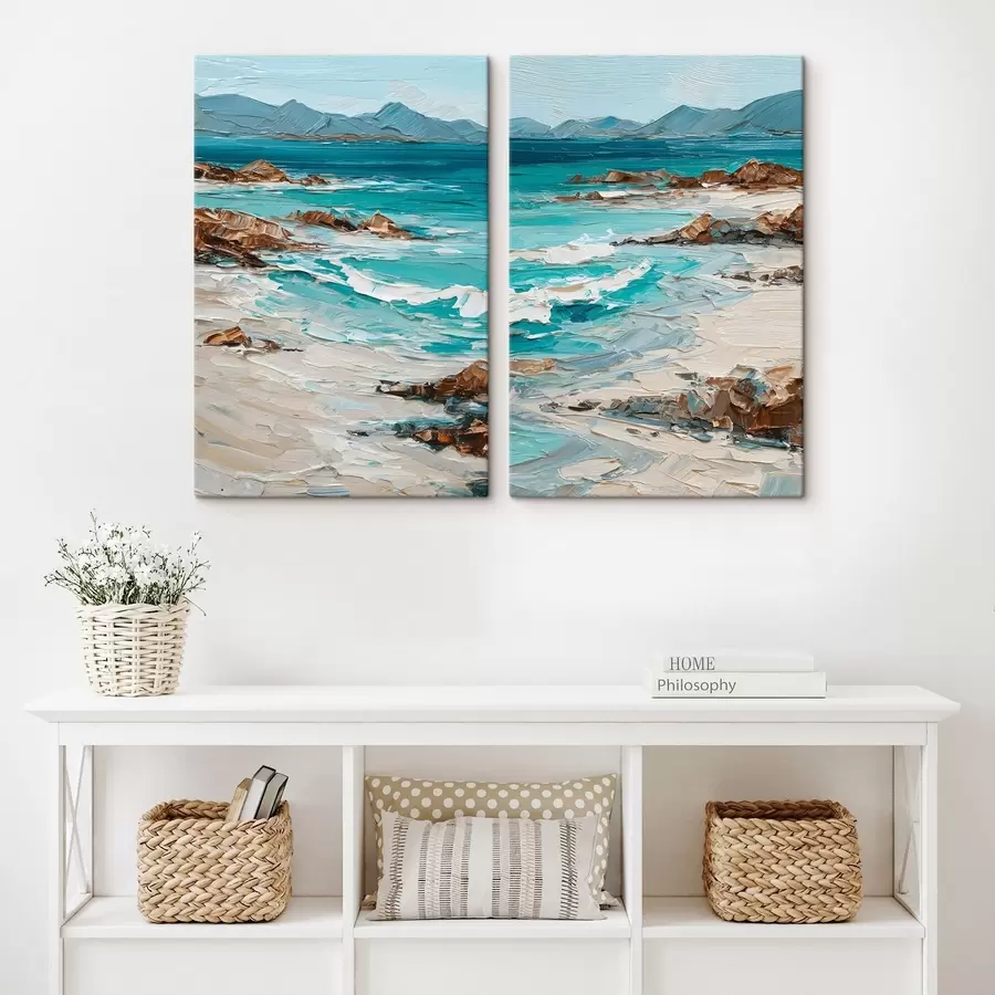 carta da parati paesaggio marino con scogliere nr. m30432