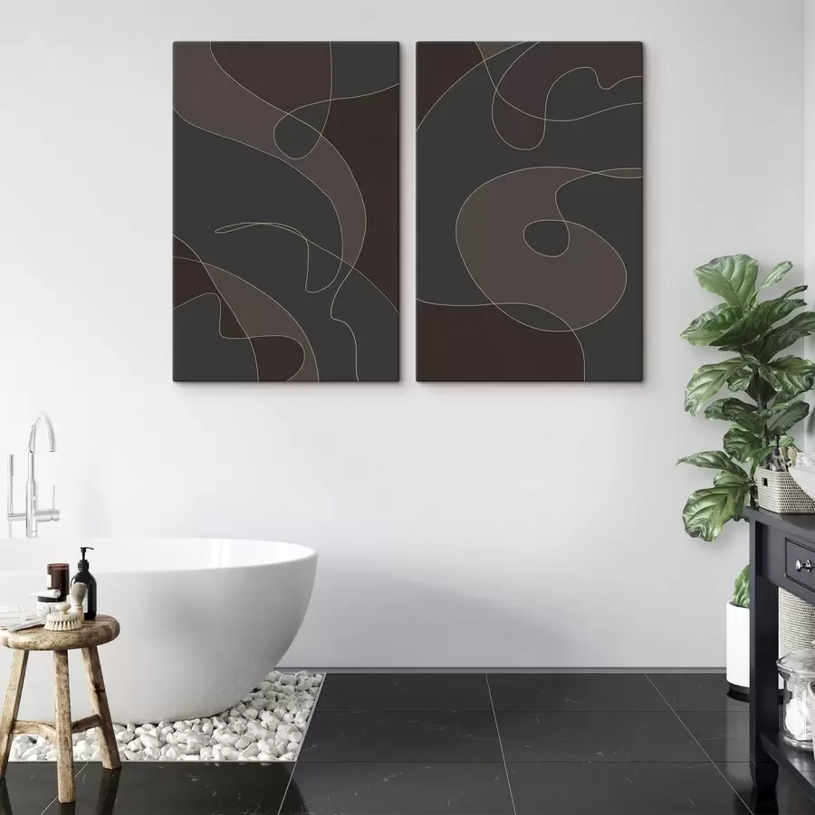 carta da parati astrazione materica in tonalità scure nr. m30433