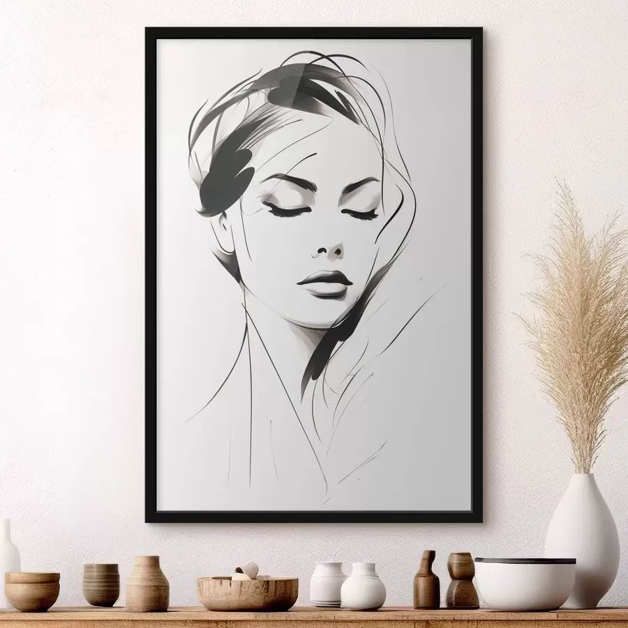 carta da parati Schizzo di una donna astratta nr. f49024