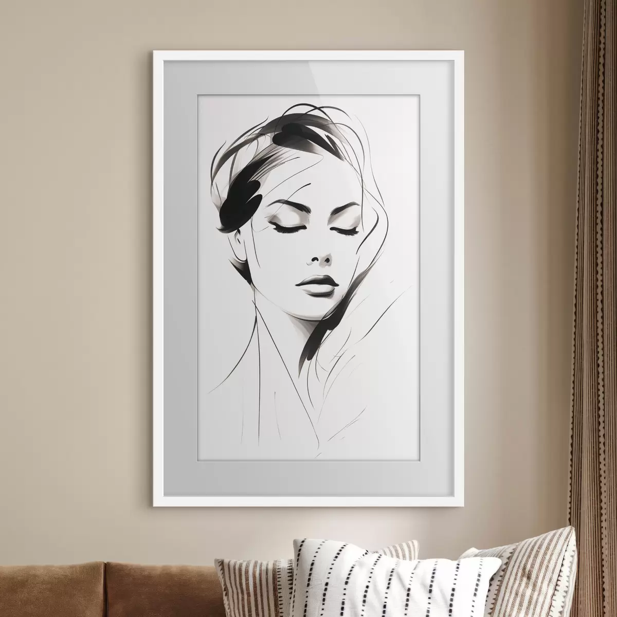 Poster Schizzo di una donna astratta f49024