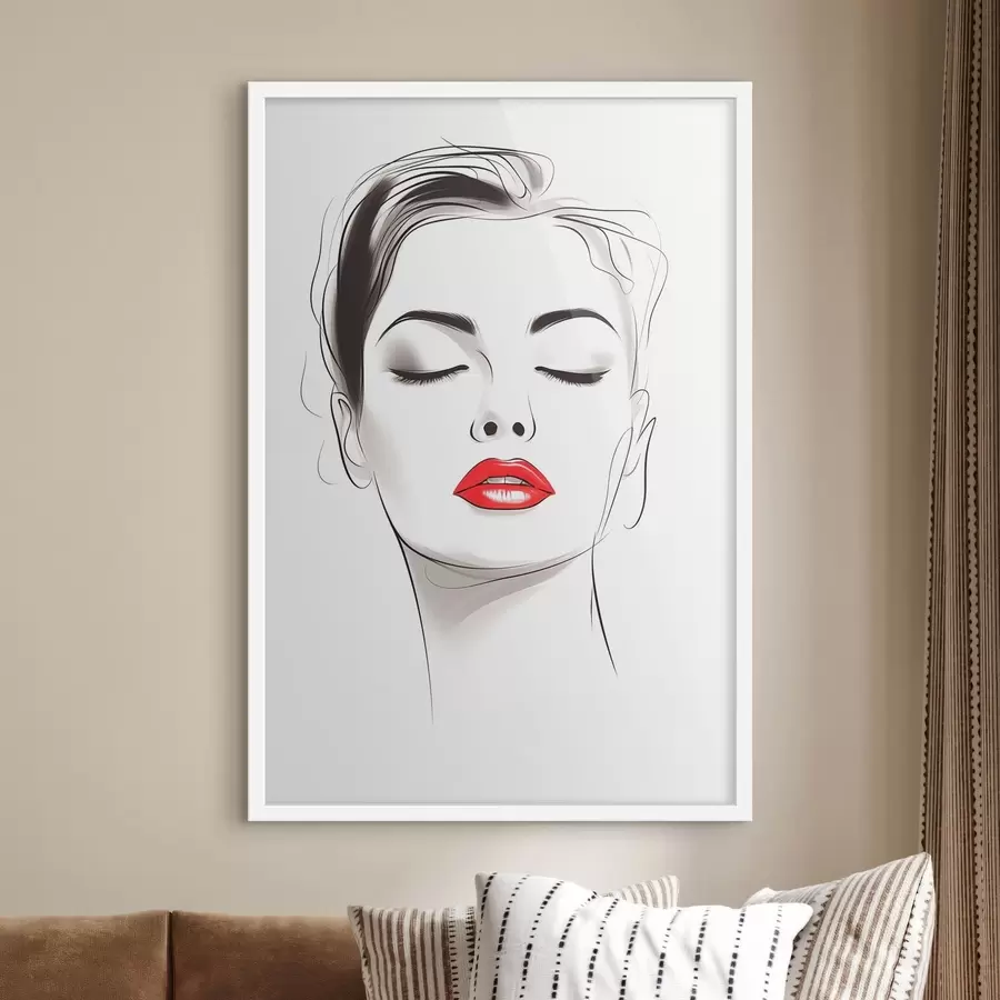 carta da parati Disegni minimalisti di volti nr. f49025