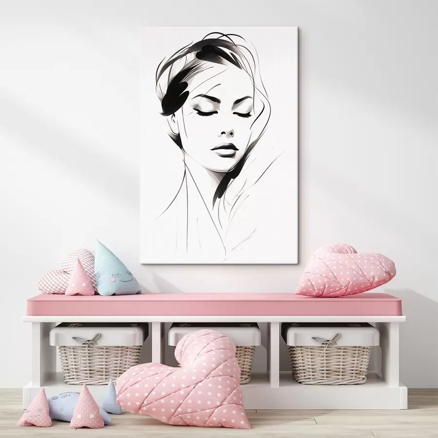 carta da parati Schizzo di una donna astratta nr. s49024