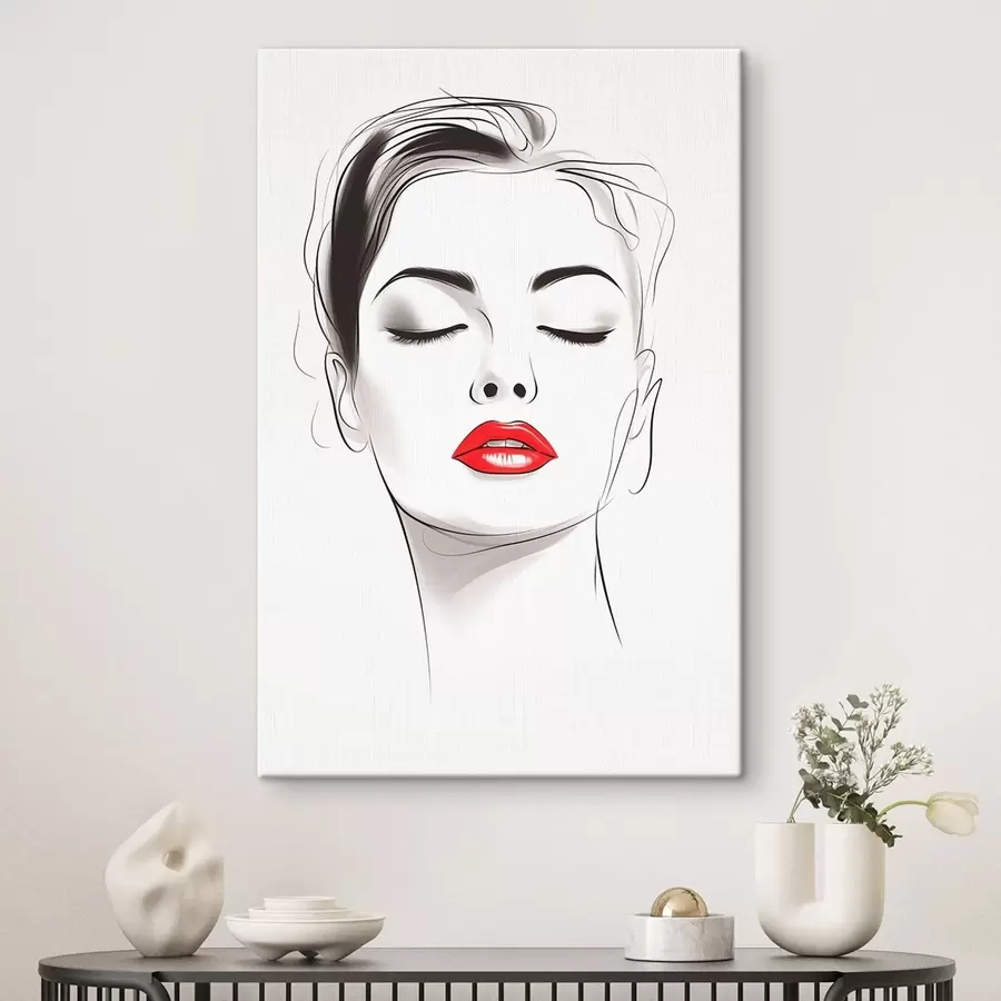 carta da parati Disegni minimalisti di volti nr. s49025