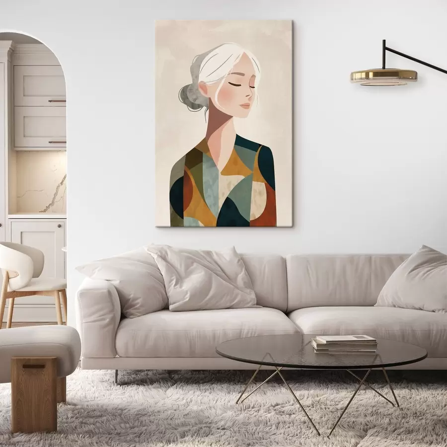 carta da parati Donna in stile geometrico nr. s49029