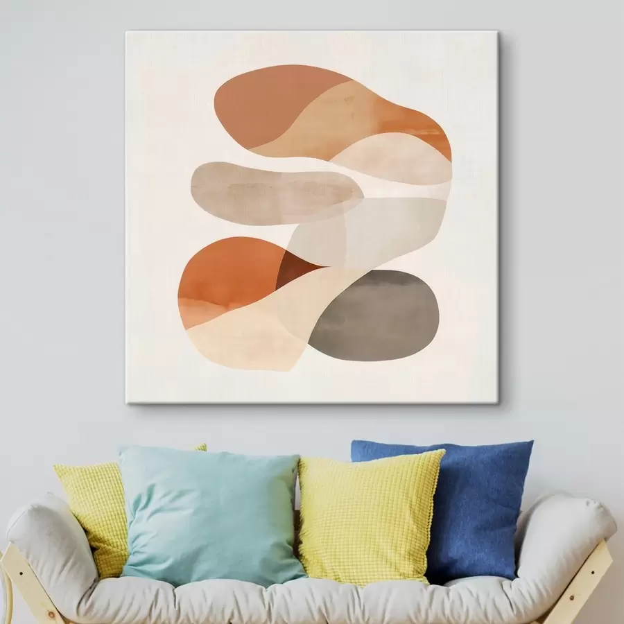 carta da parati Armonia di petali traslucidi e forme morbide in uno stile minimalista nr. s48864