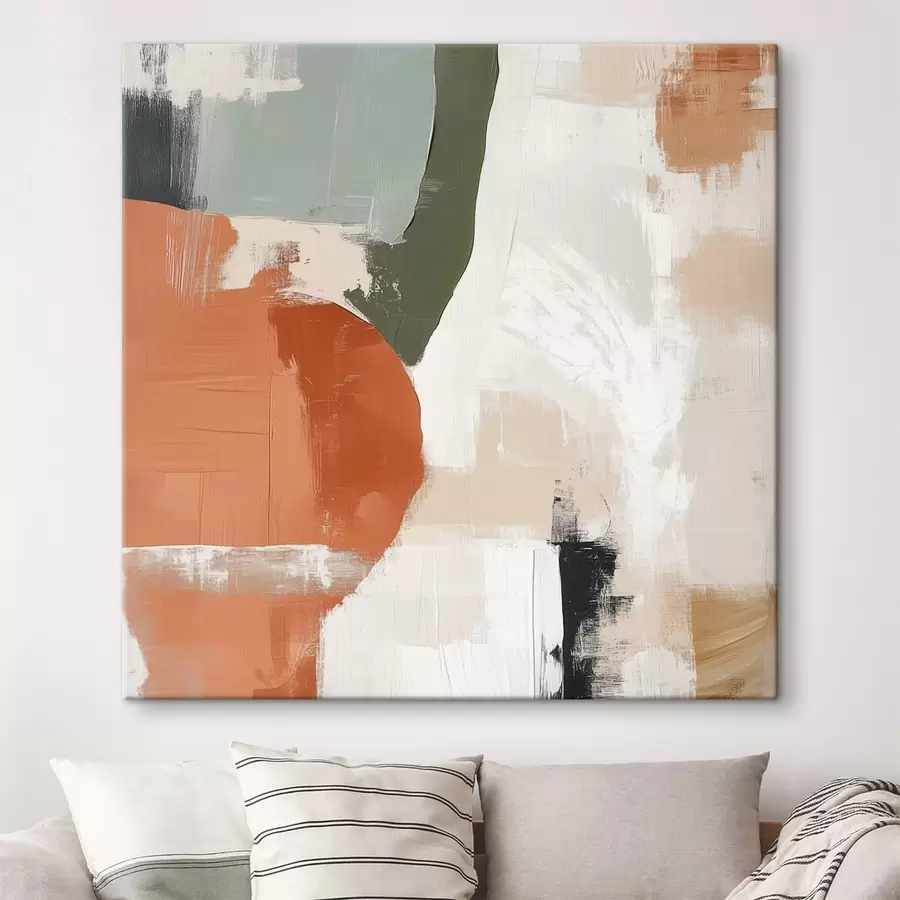 carta da parati Una combinazione di forme geometriche e linee libere in uno stile astratto contemporaneo nr. s48868