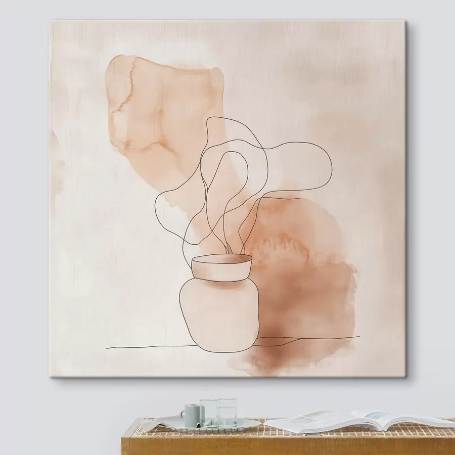 carta da parati Composizione laconica con un vaso e linee grafiche in stile minimalista nr. s48869