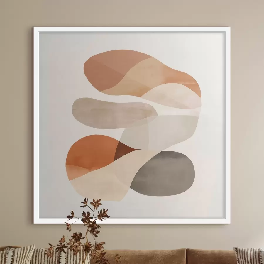 carta da parati Armonia di petali traslucidi e forme morbide in uno stile minimalista nr. f48864