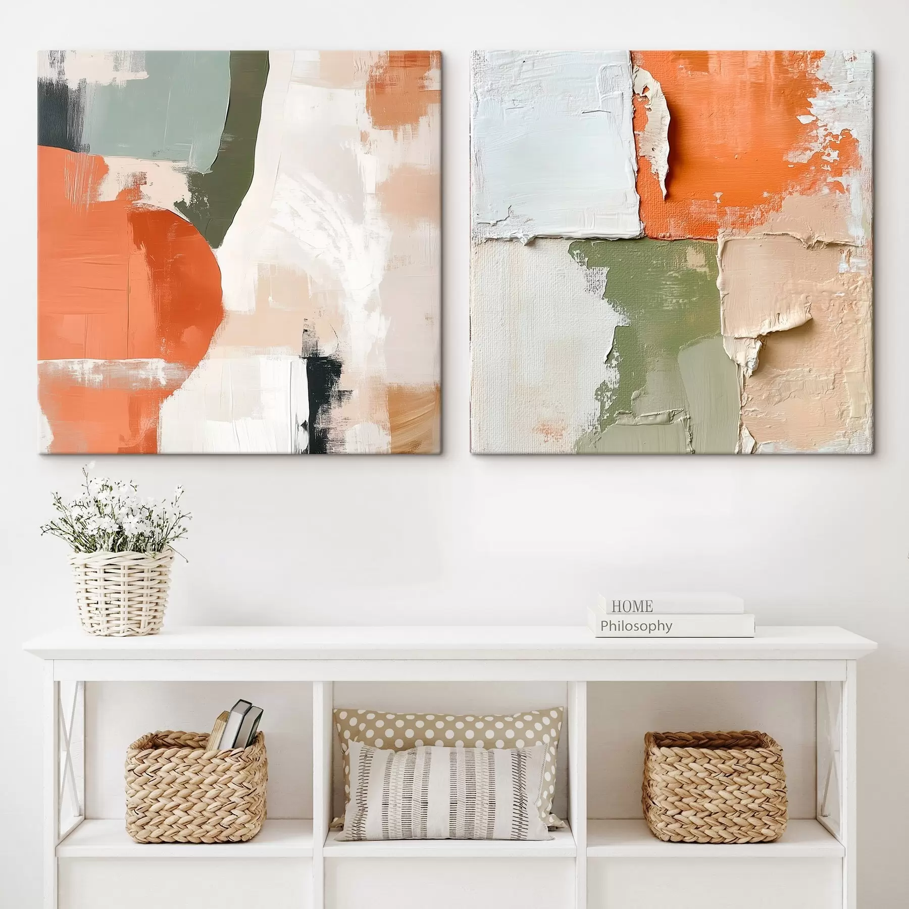 carta da parati Astrazione con strati di pittura e blocchi di colore a contrasto nr. m30360