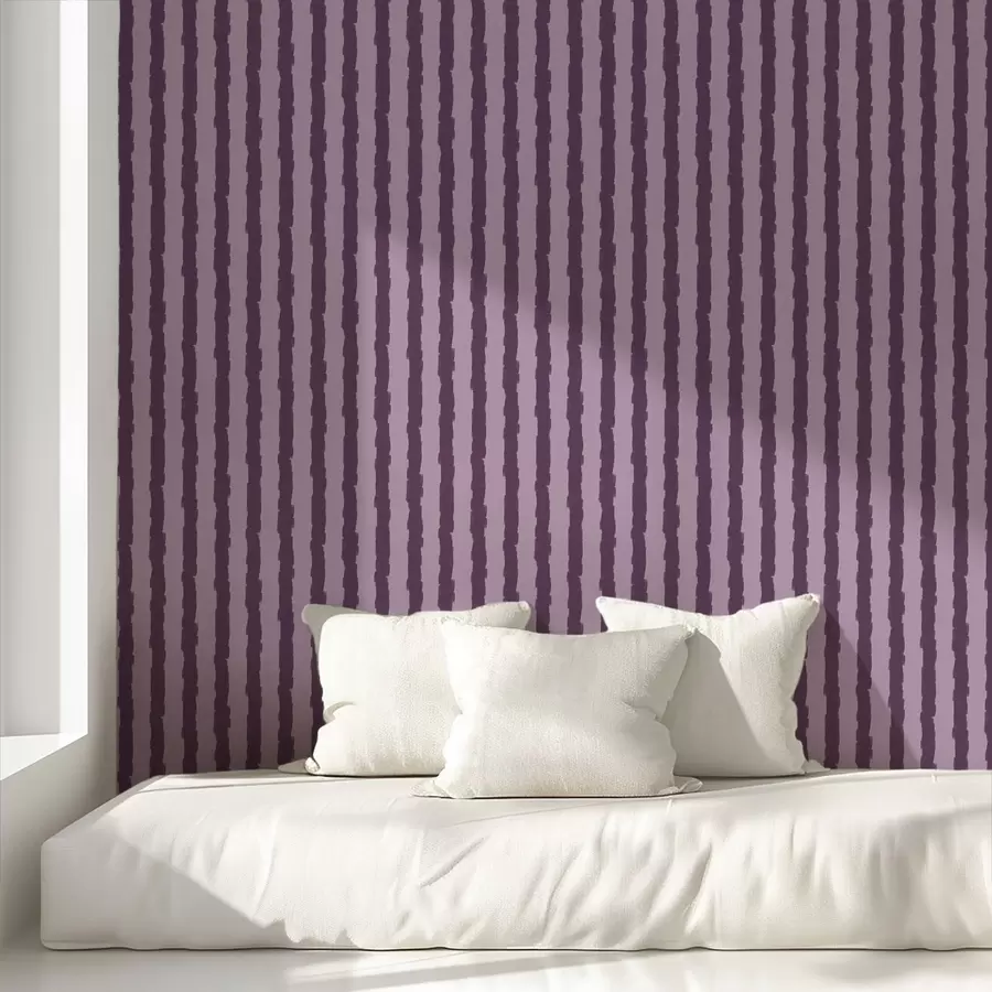 carta da parati Pennellate verticali viola su sfondo lilla nr. a01191v3