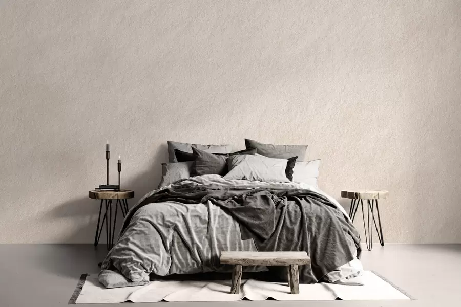 carta da parati Sfondo beige chiaro in stile intonaco decorativo, minimalista, con effetto pietra nr. w09800