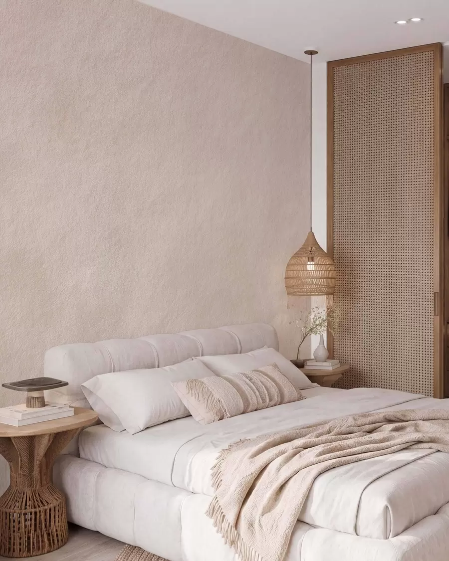 carta da parati Sfondo beige chiaro in stile intonaco decorativo, minimalista, con effetto pietra nr. w09800
