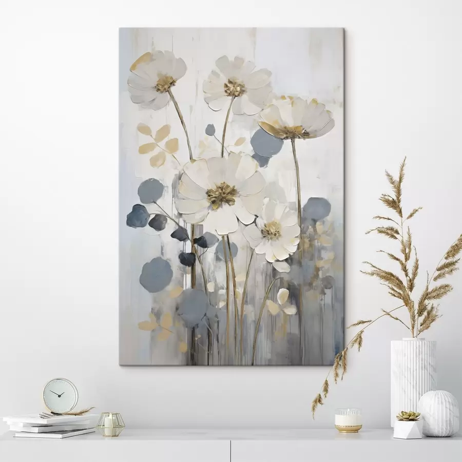 carta da parati Fiori astratti imitazione di pittura nr. s49073
